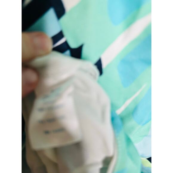 SAIL TO SABLE Blue Palm Tree High Neckline Mock Neck Mini Dress Size 8 - Picture 13 of 15